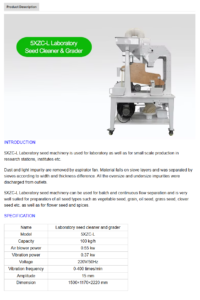 Laboratory Grain Seed Cleaner laboratory grain seed cleaner