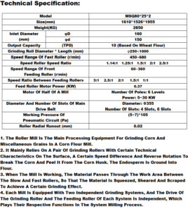Pneumatic Controlled Flour Mill pneumatic controlled flour mill